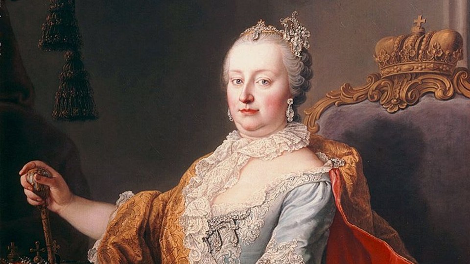 Marie Terezie na dobovém portrétu